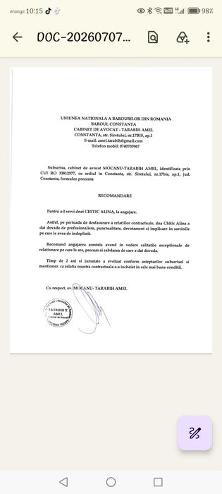 Ofer servicii bonă