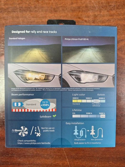 led H7 Philips Ultinon Pro9100