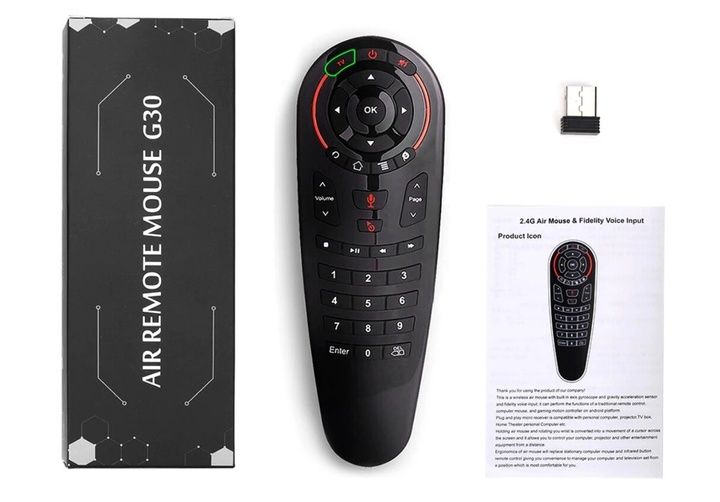 Гироскопический пульт Air Mouse G30 2.4GHz с голосовым управлением