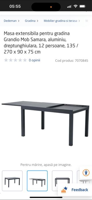 Masa extensibila 12 persoane ca noua