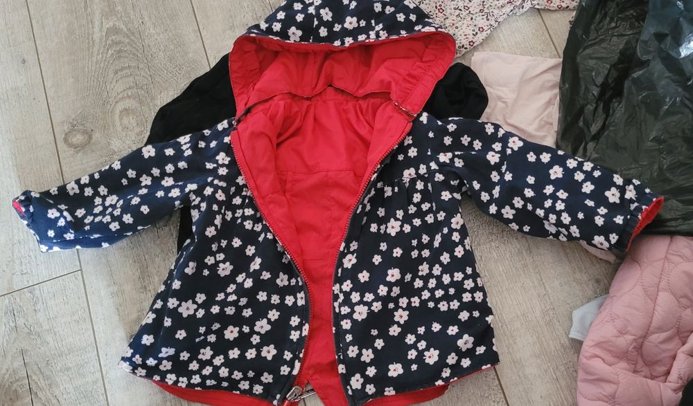 Geaca primavara cu doua fețe si rochiță