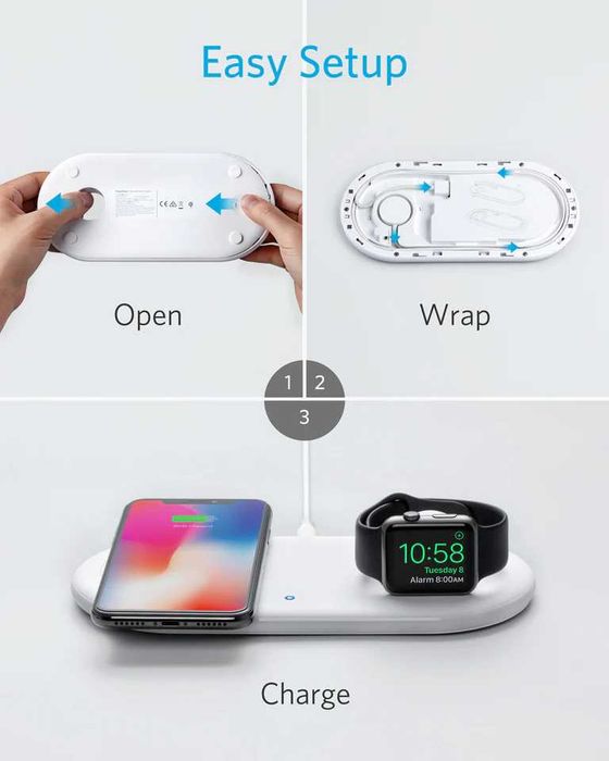 Anker incarcatoare wireless pentru telefon și ceas