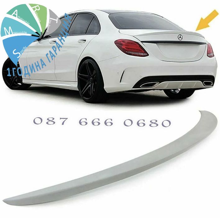 Лип спойлер багажник Mercedes W205 C class lip spoiler amg амг в205 Ц