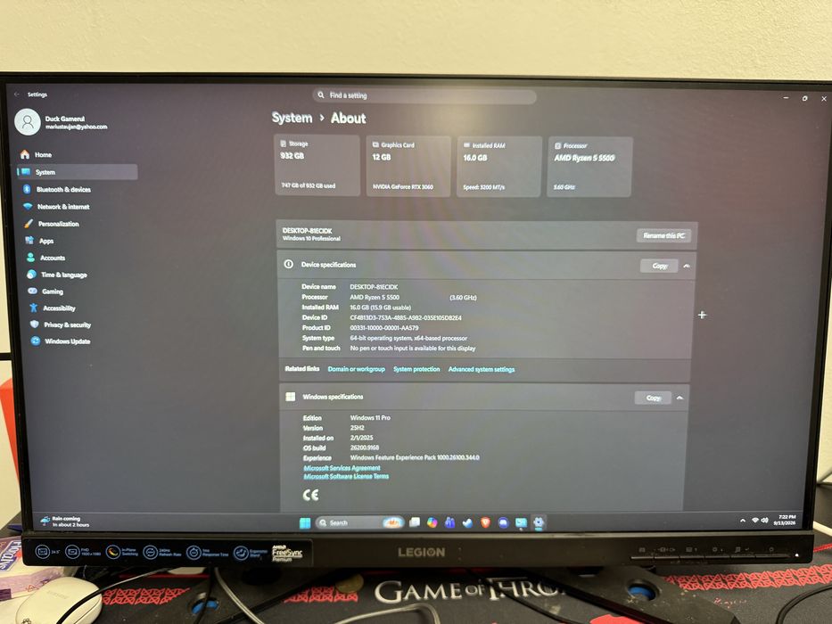PC gaming rtx 3060