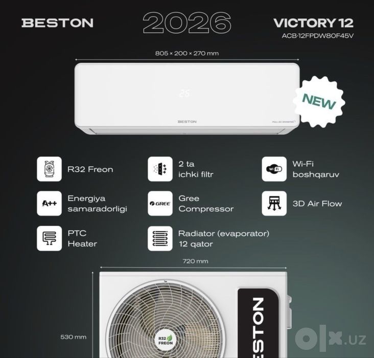 Кондиционер Beston-12 inverter