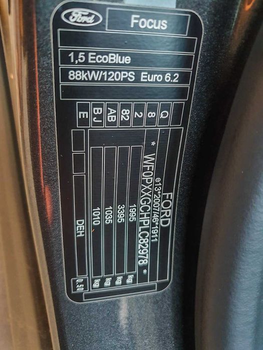 1.5 TDCI / 2020 / Euro 6