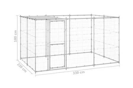 Padoc / tarc caini / gaini de exterior, otel galvanizat