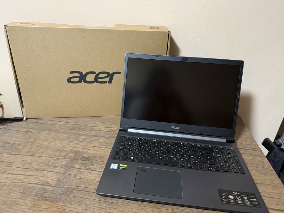 ПЕРФЕКТЕН! Лаптоп Acer Aspire A715-75G/ Intel Core i5-9300H/ 24GB RAM/ NVIDIA GeForce GTX 1650/ 512GB SSD
