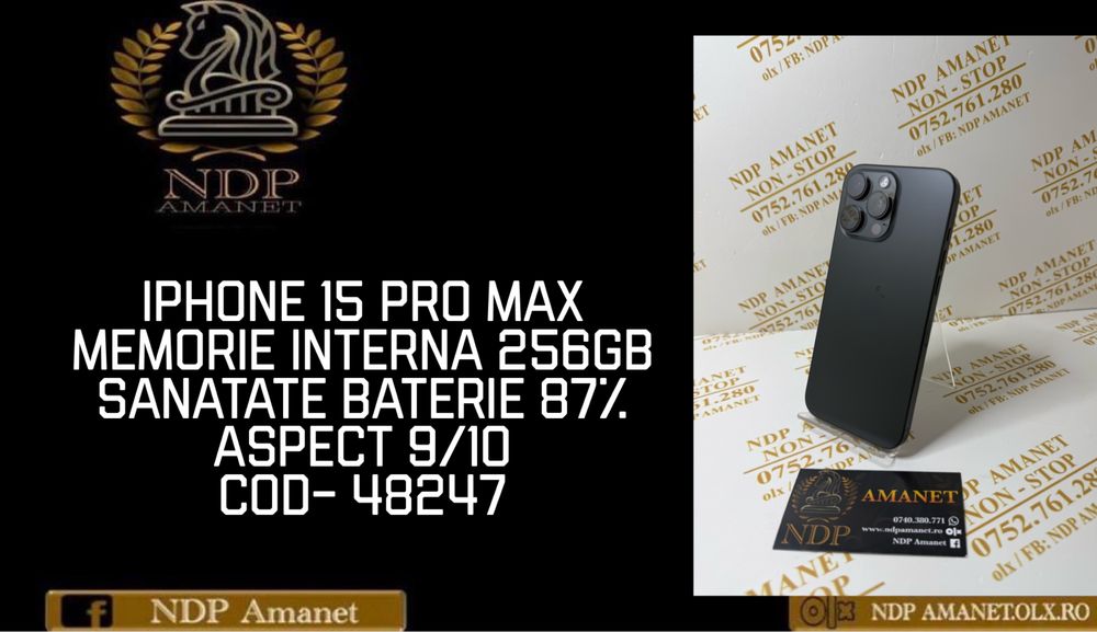 NDP Amanet Braila Iphone 15 Pro Max( 48247)