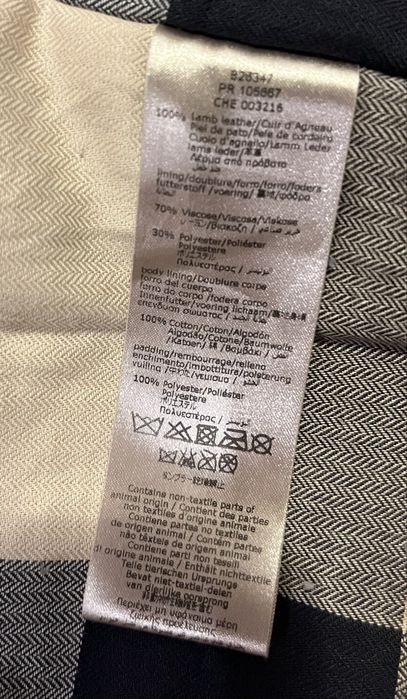 Burberry Kids Unisex Black Lamb Leather Biker Jacket