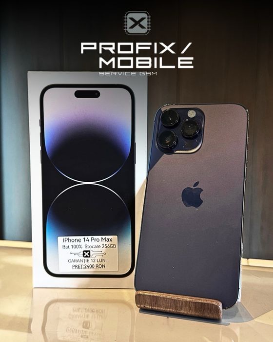 iPhone 14 Pro Max Purple 256GB Impecabil/Garantie 24 luni/Factura/Rate/ Avans 0