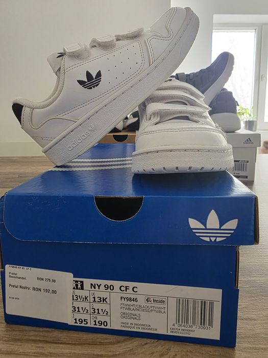 Adidași 3 perechi ADIDAS marimea 31.5 -32. NY 90 CF, Ultimashow 2.0, SPIDER Runner AC