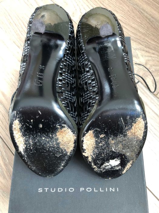 Botine stiletto piele lacuita Studio Pollini marime 38