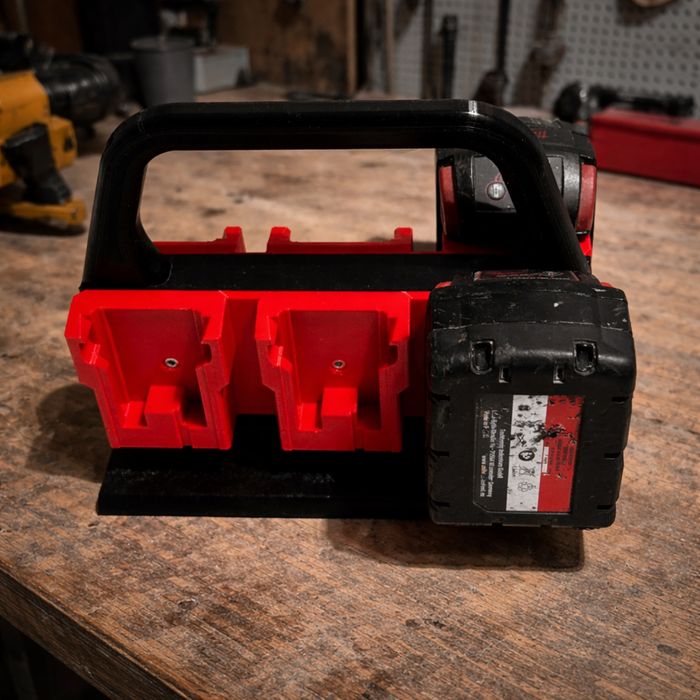 Geanta / Suport pana la 8 acumulatori Milwaukee M18