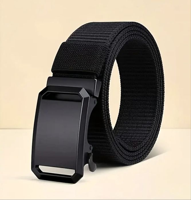 Мъжки тактически плетен колан с автоматична катарама/Работно-ежедневен
