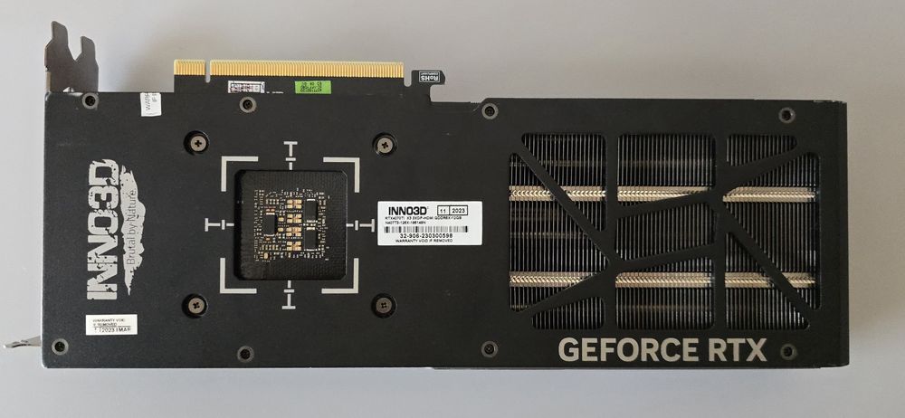 Видео карта Inno3D RTX 4070ti X3, 12GB GDDR6X Nvidia GeForce