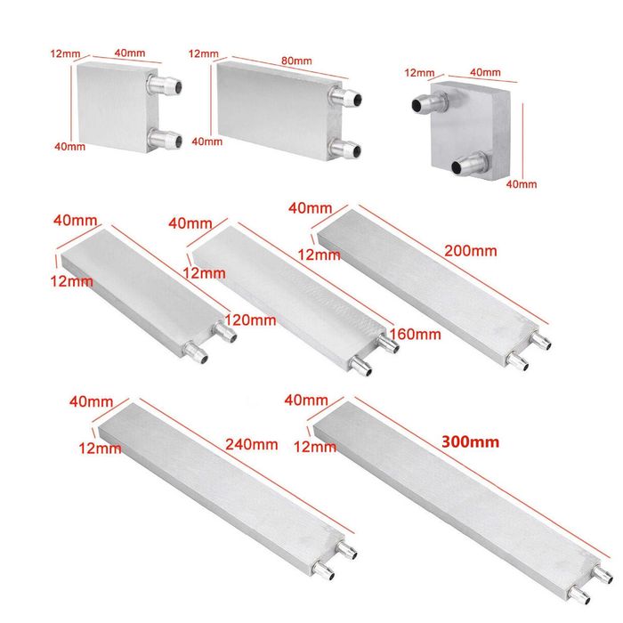 Bloc racire aluminiu peltier apa 40mm pana la 300mm cooling caldura