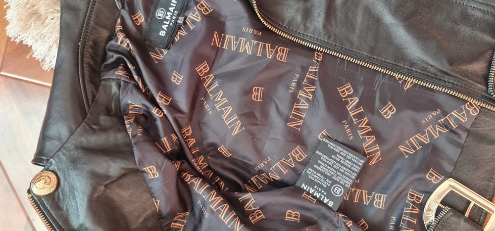 Geaca piele naturala Balmain