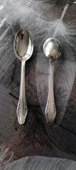 Посребрените лъжици с маркировка „100% посребрени“  винтидж прибори.