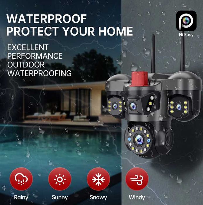 Camera Video Wifi Inteligenta 360 grade cu 4 camere active 20MP NOU*