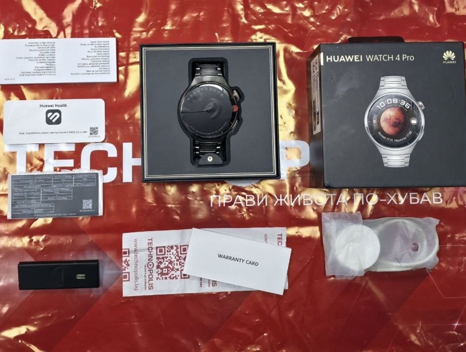 ***48mm Huawei watch 4 Pro LTE Гаранция Технополис 2025 г. Titanium