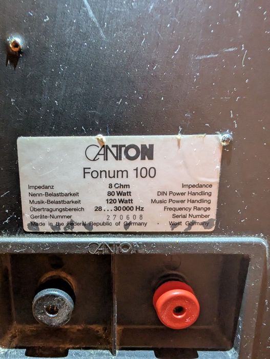 Тонколони  CANTON.     Fonu100