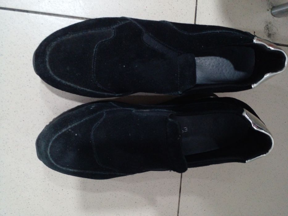 Кроссовки замша, черный