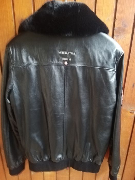 Geaca piele bărbati Aeronautica Militare Aviator S