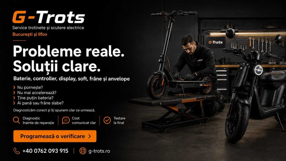 Trotineta sau Scuter Electric Defect? Service G-Trots Bucuresti