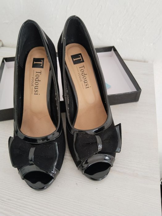 Туфли замша+ лакированные