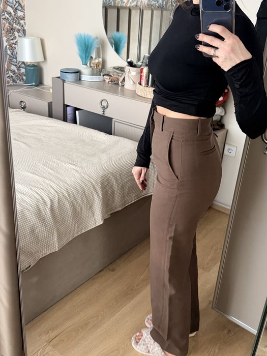 Кафяв панталон Zara XS