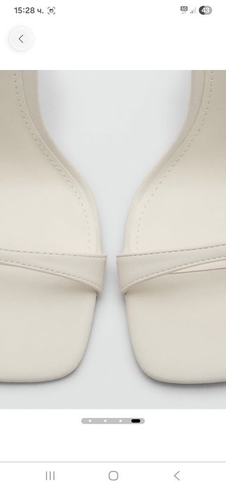 Сандали от еко кожа с ток Mango