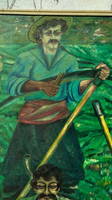 Стара картина от СОЦА ,''Косачи " на Ангел Рангелов