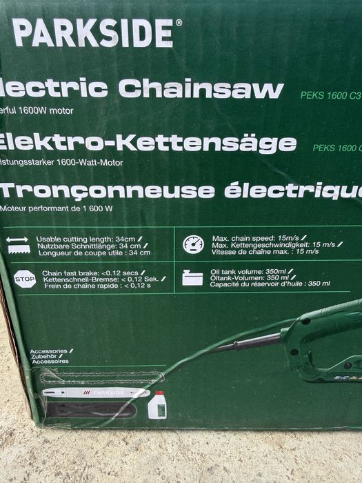 Vând Drujba electrică Parkside,1600 W nouă sigilată