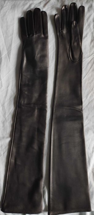 Manusi lungi piele 68-69 cm, marimea 6.5, 7, 7.5, 8 - piele nappa