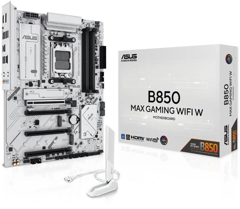 Материнская плата ASUS B850 MAX GAMING WIFI W (ATX, White PCB)