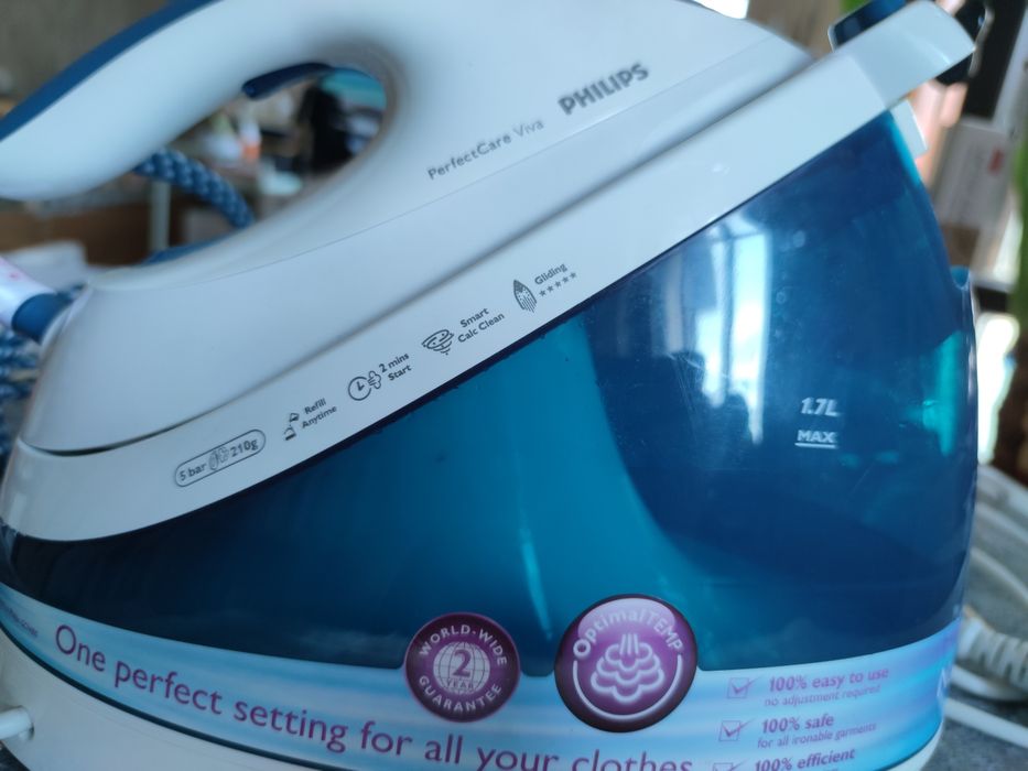Stație de călcat Philips PerfectCare Viva – o singură utilizare, ca nouă, stare excelentă, funcție auto-curatare