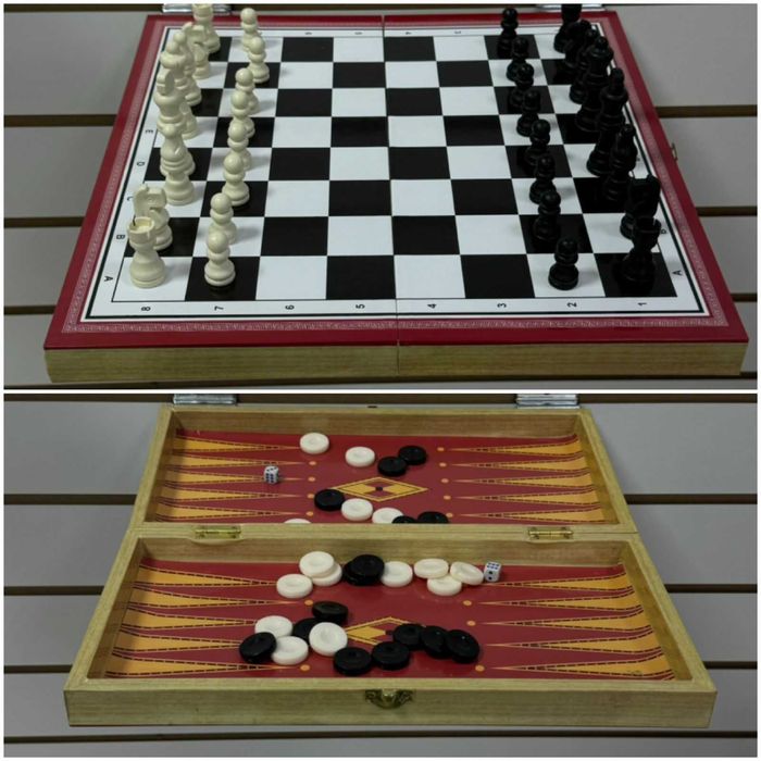 Шахматы, нарды, шашки 3в1 магнитные