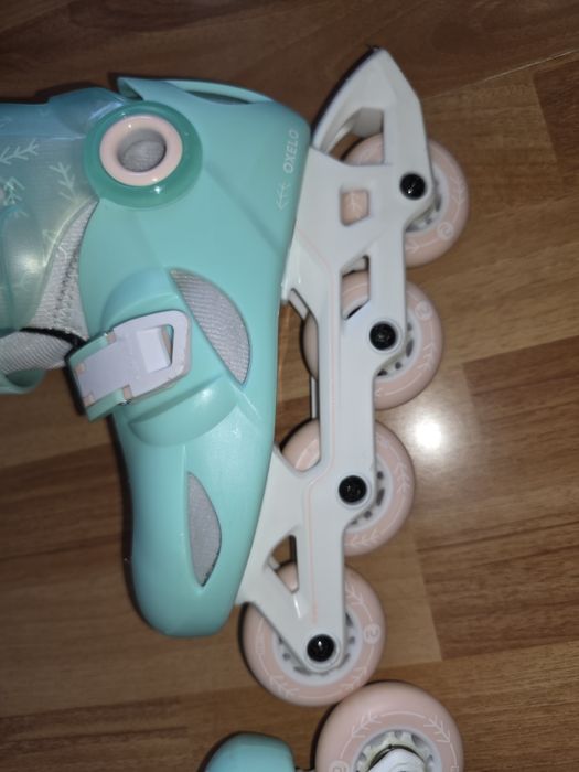 Role OXELO  PLAY5 Verde deschis Copii marime 30 - 32 reglabile