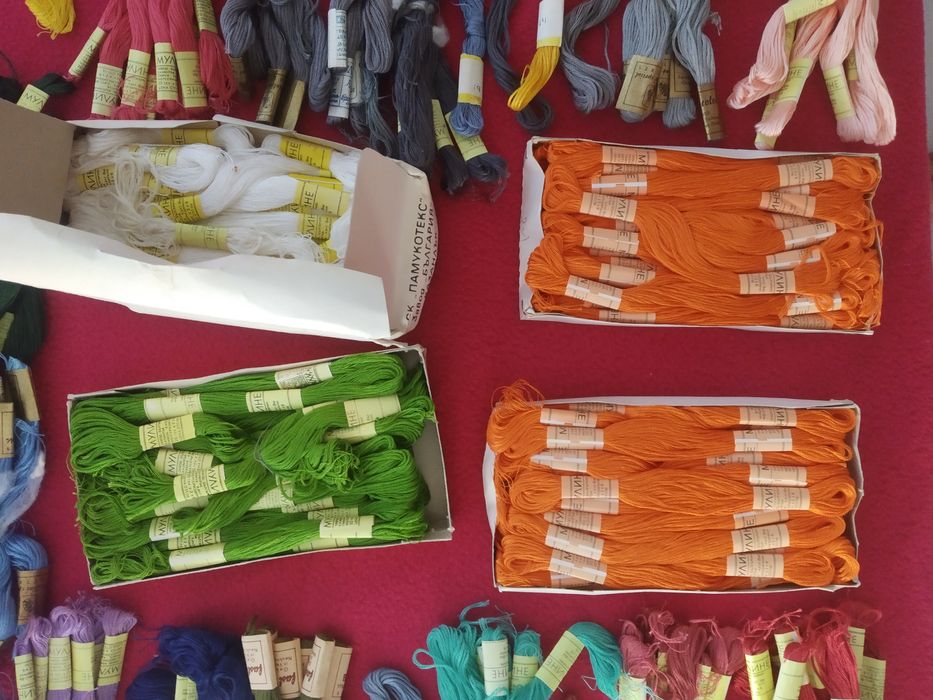 Българско мулине, бродерия