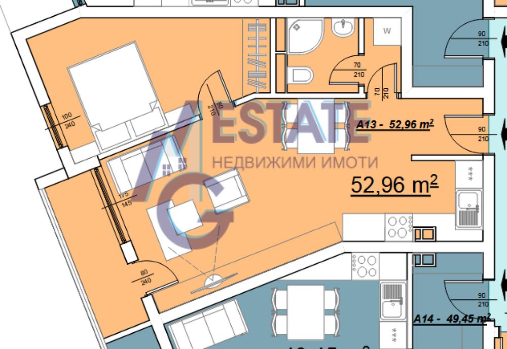 Двустаен апартамент с АКТ 16 в село Равда