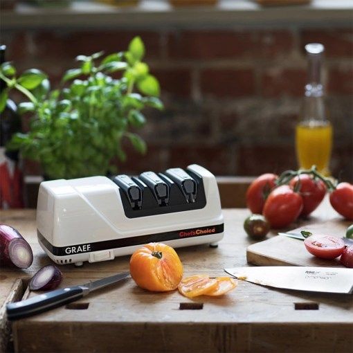 Диамантено електрическо точило за ножове, Graef CC120,75W,бяло