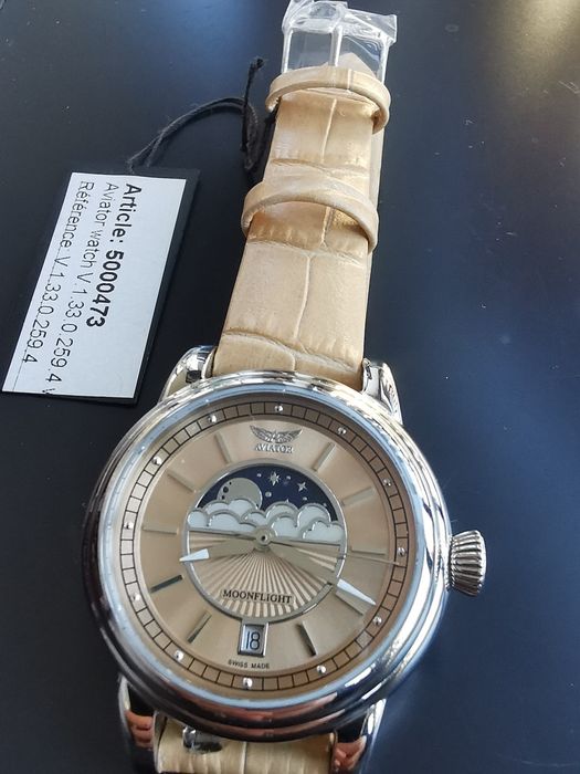 Ceas Aviator Moonflight Quartz Nou!