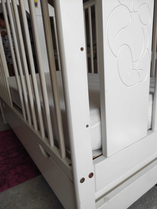 Дървена кошара с матрак 120/60