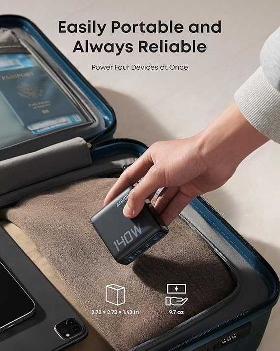 Anker GaN Charger 140W – универсальная зарядка 140w. Есть доставка