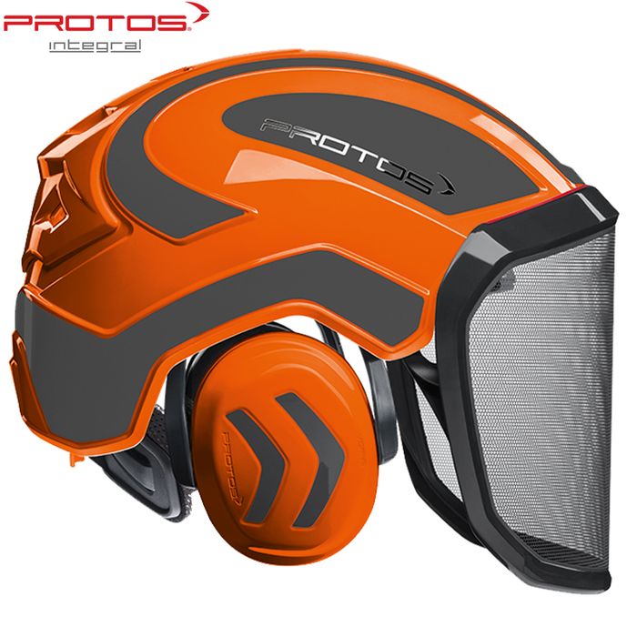 Cască forestieră Forest PROTOS portocaliu/gri