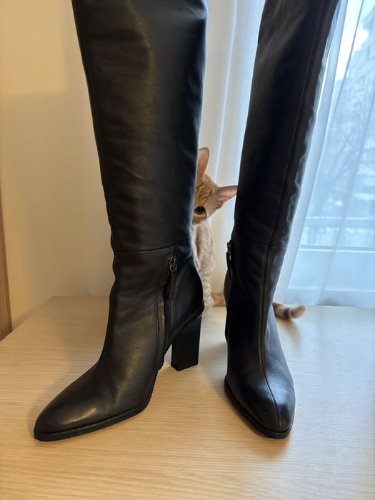 Zara Ботуши естествена кожа