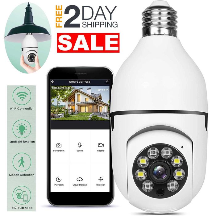 Wifi kamera Камера лампа PTZ WiFi  Ламповый разъем OPTOM