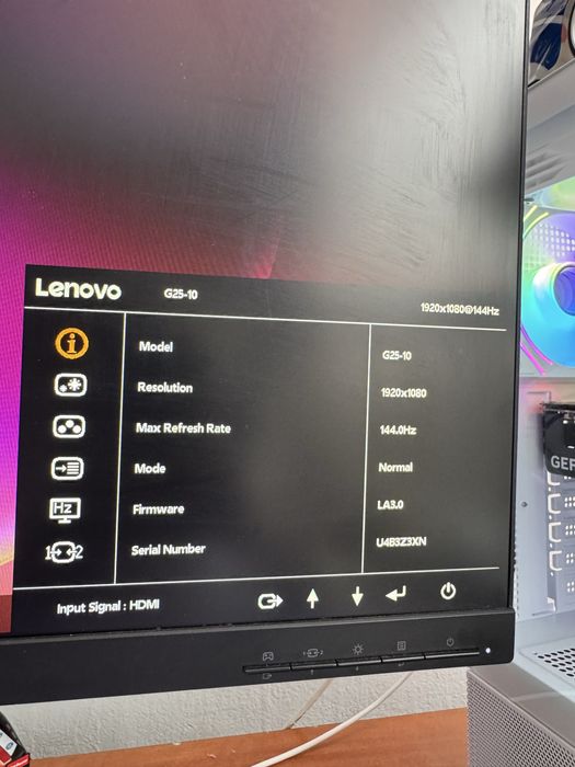 Monitor Lenovo G25-10, 144hz, 24.5 inch - CA NOU