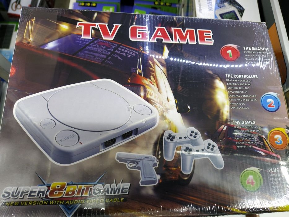Тв TV Телевизионна игра конзола с 2 бр джойстик и пистолет за стрелба